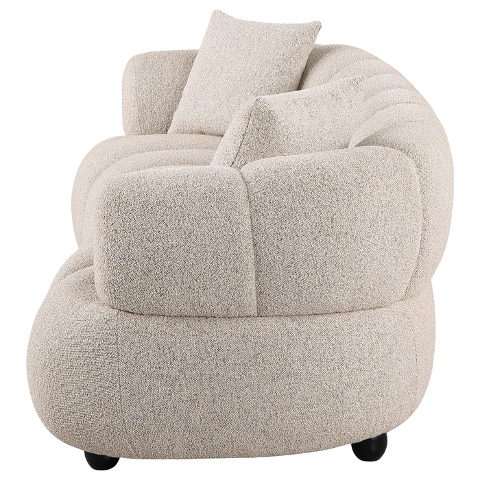 Whitney Contemporary Channel Tufted Boucle Upholstered Sofa