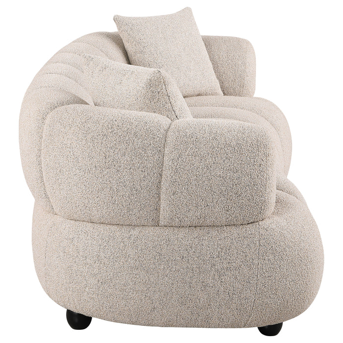 Whitney Contemporary Channel Tufted Boucle Upholstered Sofa