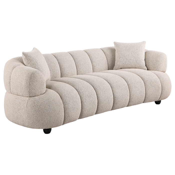 Whitney Contemporary Channel Tufted Boucle Upholstered Sofa Set
