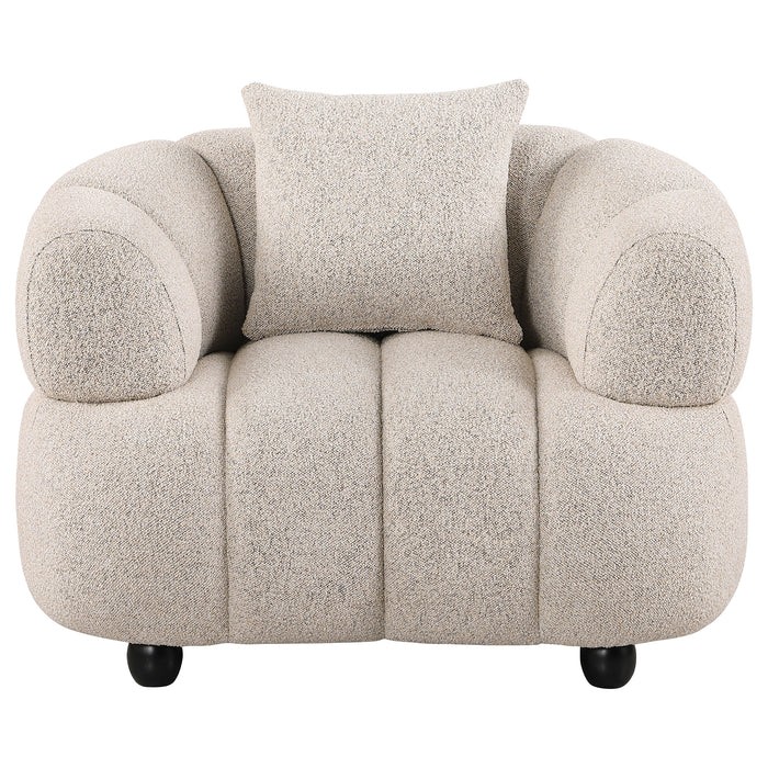 Whitney Contemporary Channel Tufted Boucle Upholstered Accent Chair