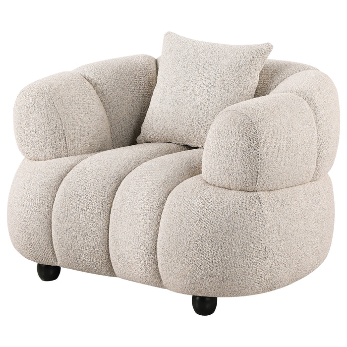 Whitney Contemporary Channel Tufted Boucle Upholstered Accent Chair