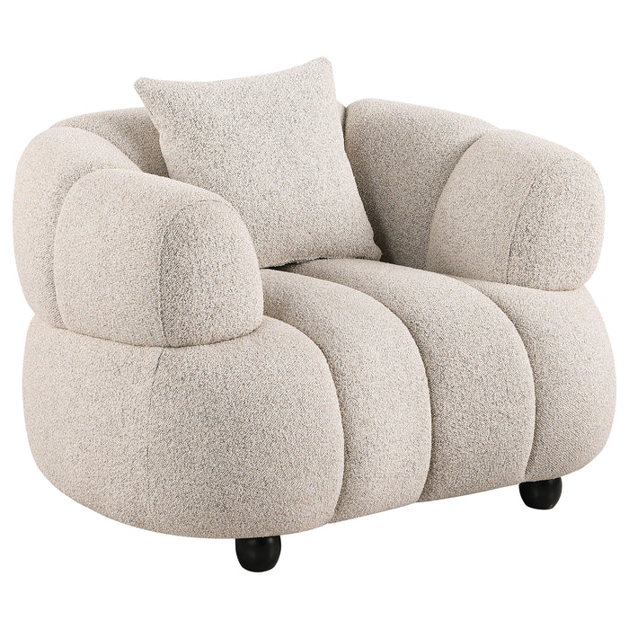 Whitney Contemporary Channel Tufted Boucle Upholstered Accent Chair