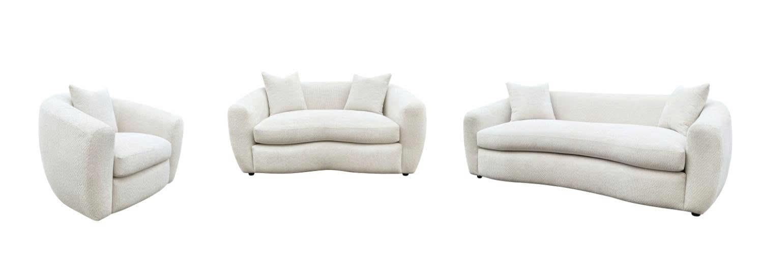 Isabella 2-piece Fabric Upholstered Sofa Set Sand