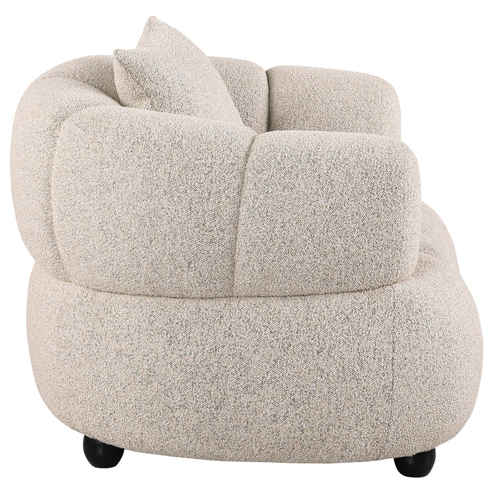 Whitney Contemporary Channel Tufted Boucle Upholstered Accent Chair