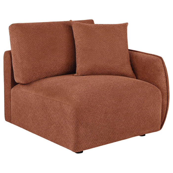 Elysia 6-piece Chenille Upholstered Modular Sectional Sofa Coral