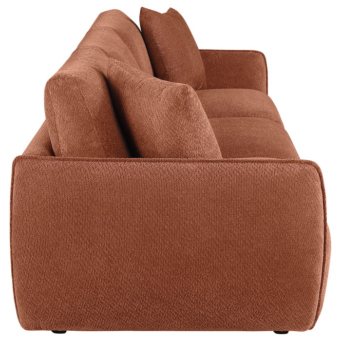 Elysia Chenille Upholstered Modular Lounge Sofa Coral