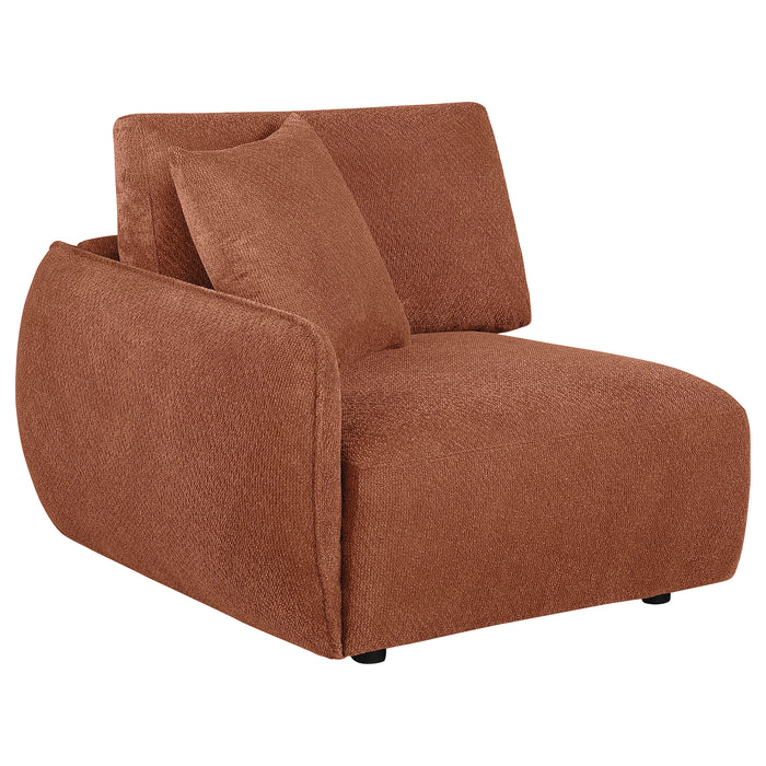 Elysia Chenille Upholstered Modular LAF Chair Coral
