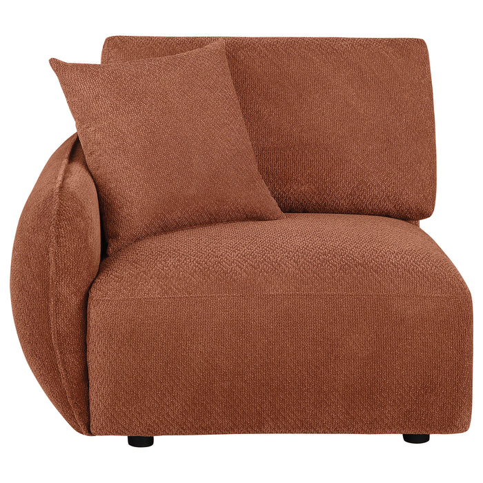 Elysia Chenille Upholstered Modular LAF Chair Coral