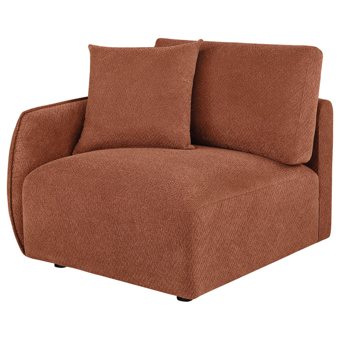 Elysia Chenille Upholstered Modular LAF Chair Coral