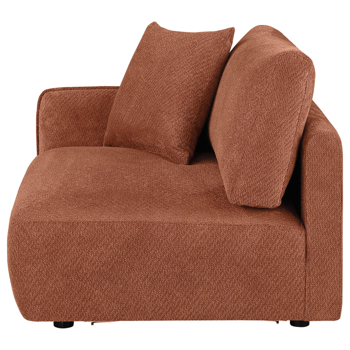 Elysia Chenille Upholstered Modular LAF Chair Coral