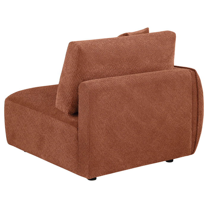 Elysia Chenille Upholstered Modular LAF Chair Coral