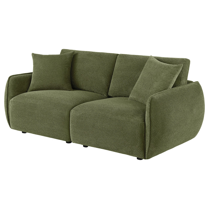 Elysia Chenille Upholstered Modular Lounge Loveseat Green