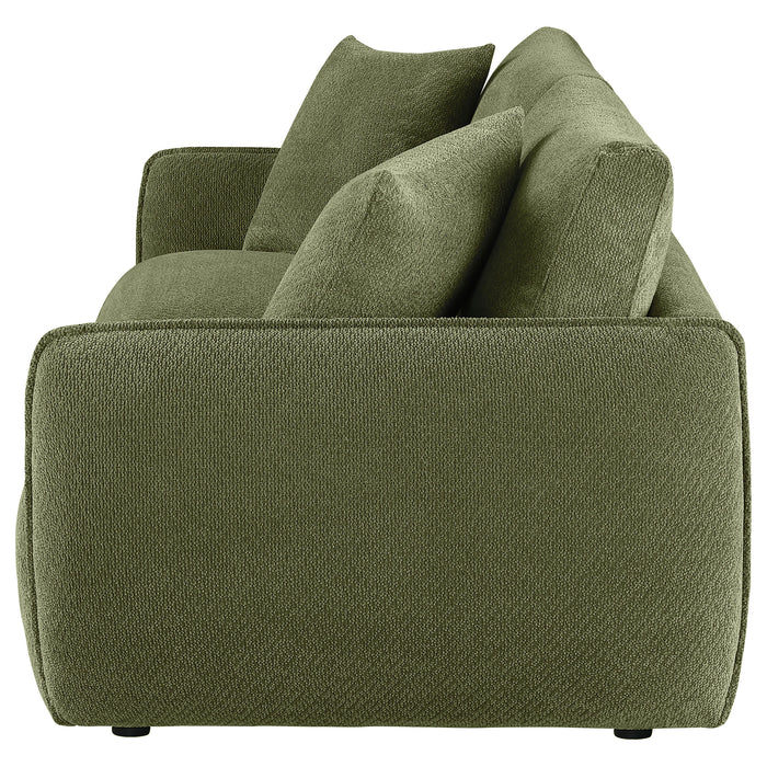 Elysia Chenille Upholstered Modular Lounge Loveseat Green