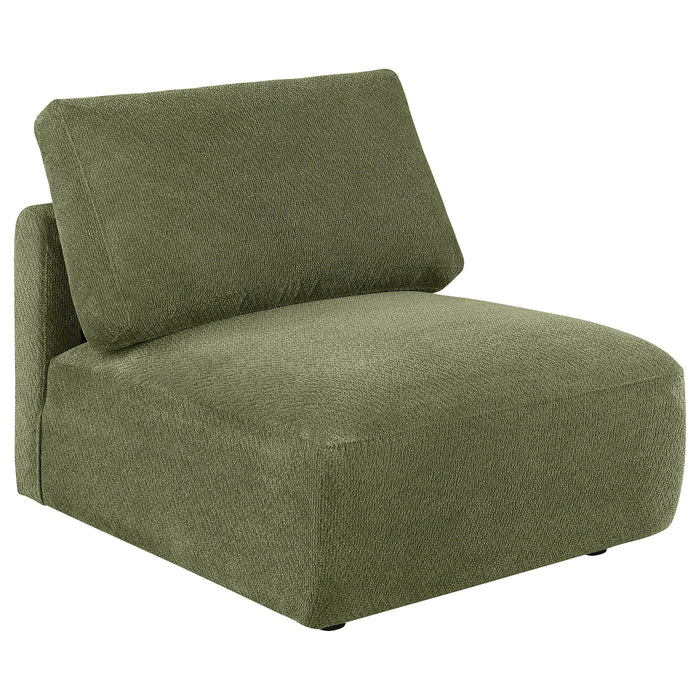 Elysia 6-piece Chenille Upholstered Modular Sectional Sofa Green