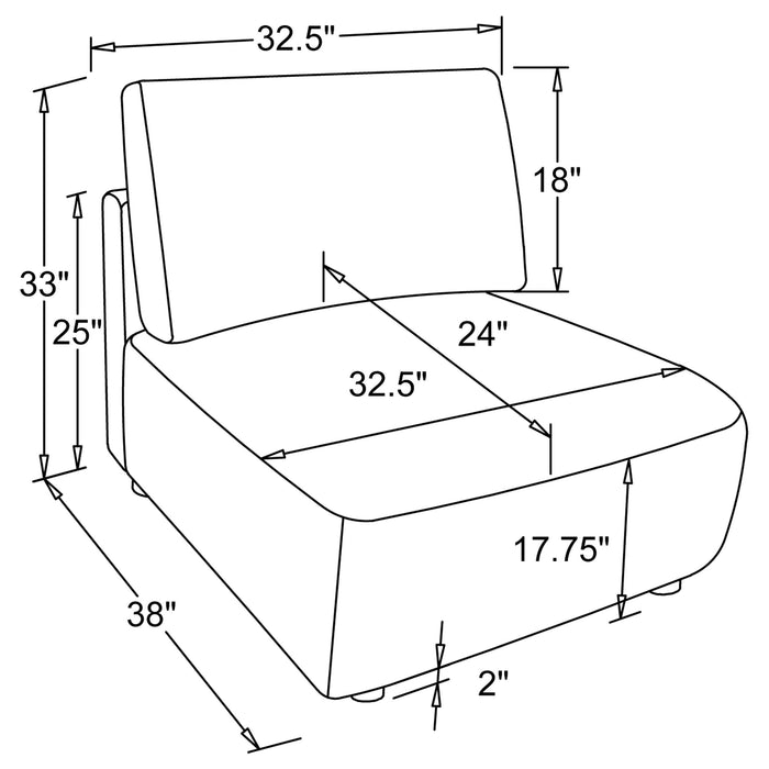 Elysia 5-piece Chenille Upholstered Modular Sectional Sofa Green
