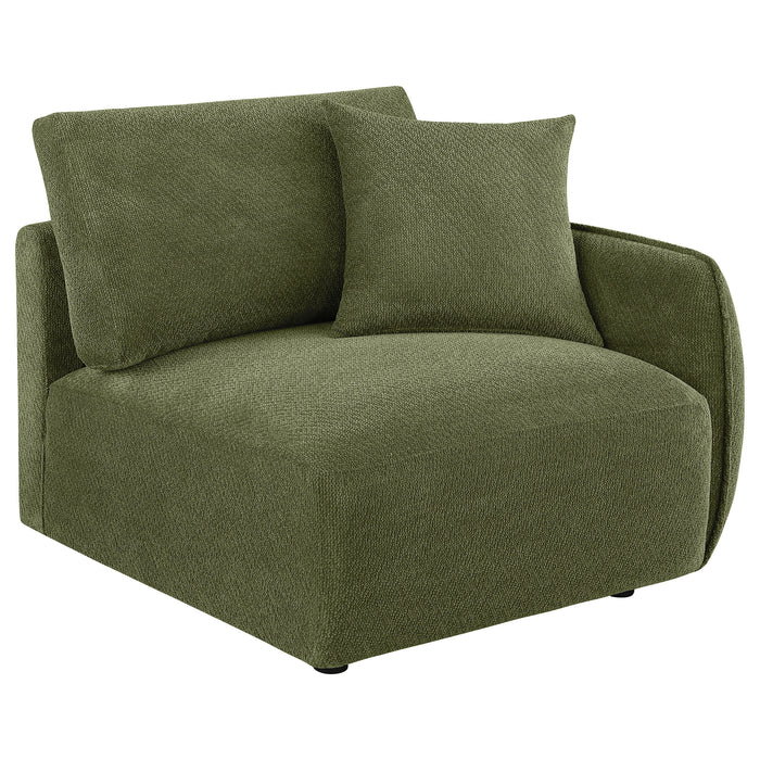 Elysia 5-piece Chenille Upholstered Modular Sectional Sofa Green