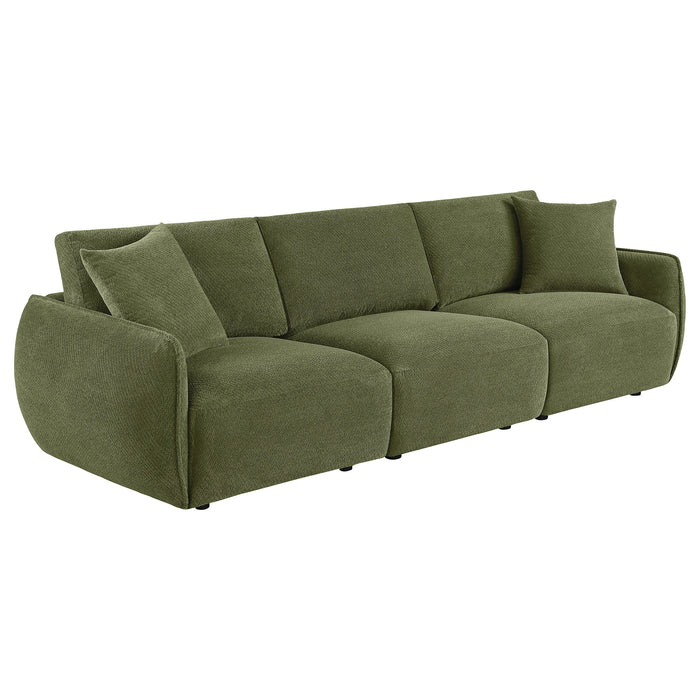 Elysia Chenille Upholstered Modular Lounge Sofa Green