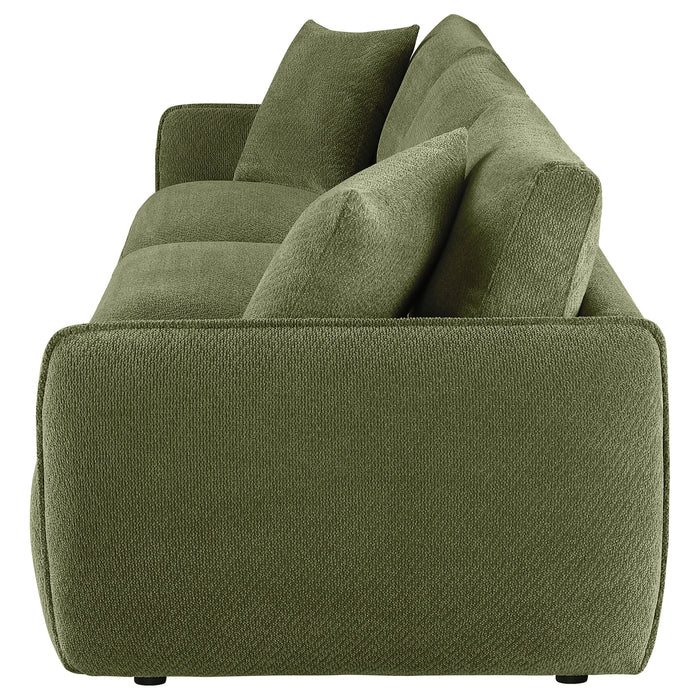 Elysia Chenille Upholstered Modular Lounge Sofa Green