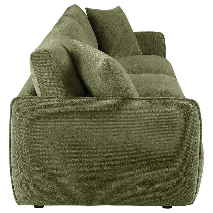 Elysia Chenille Upholstered Modular Lounge Sofa Green