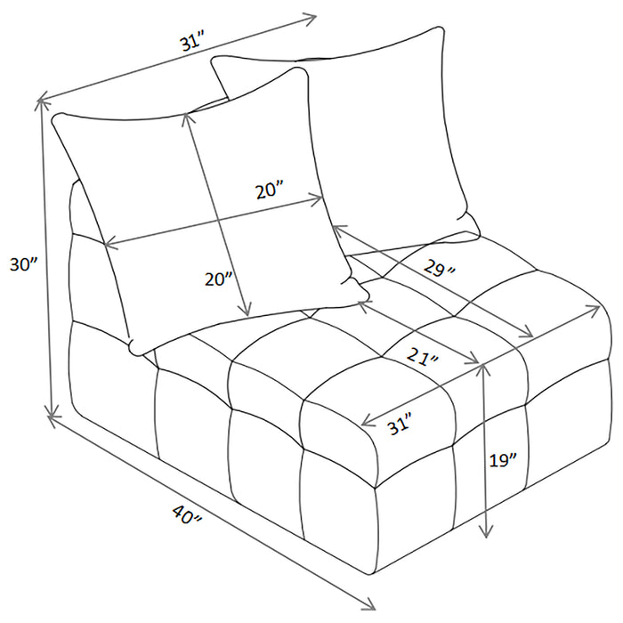 Amara Upholstered Armless Chair