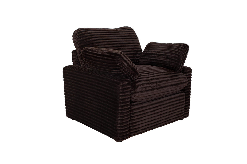 Collins Upholstered Power Recliner Chair Chocolate Brown