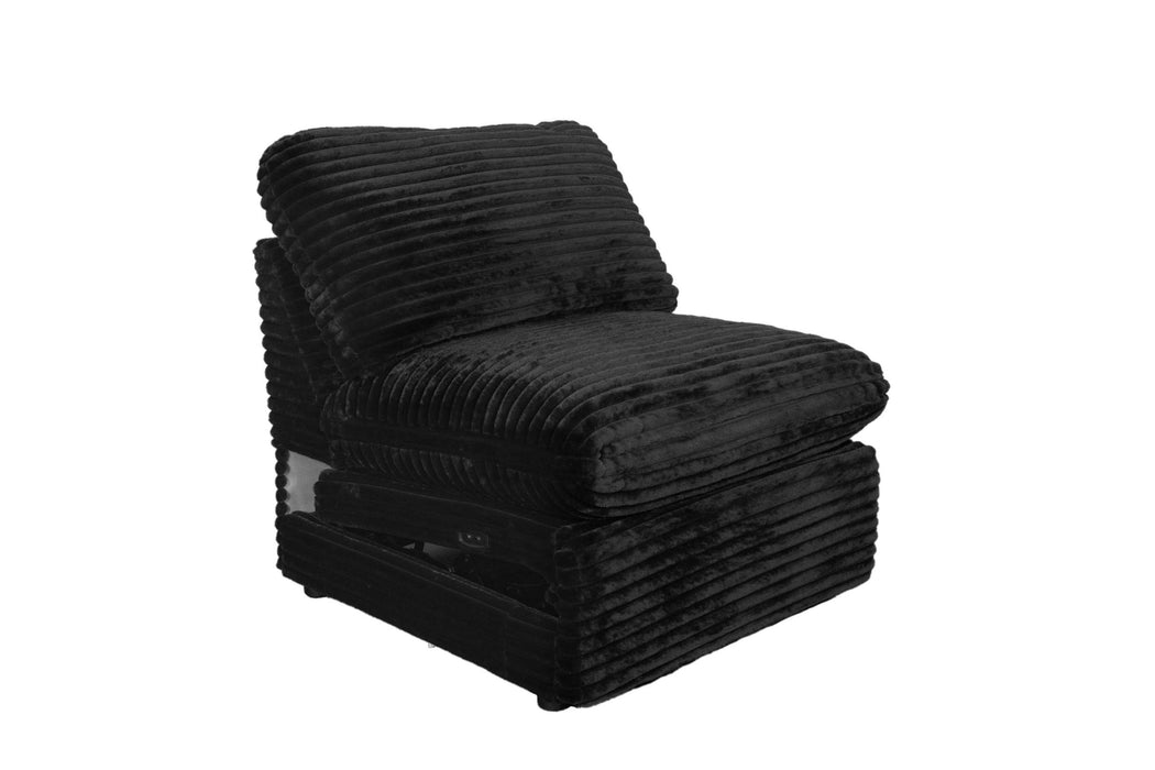 Collins Modular Power Armless Recliner Black