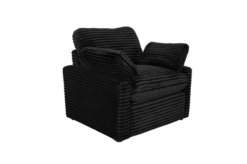 Collins Upholstered Power Recliner Chair Black