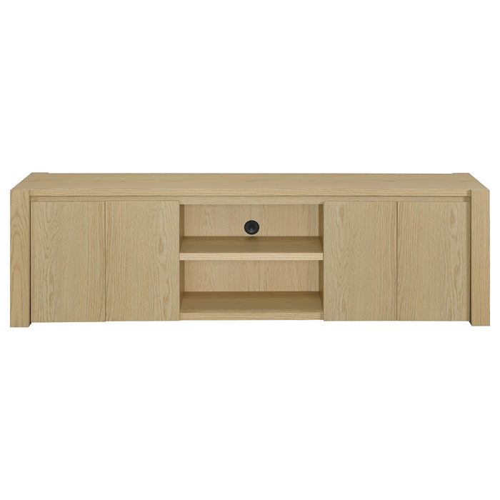 Laurelton 78-inch 4-door TV Stand Media Console Light Oak