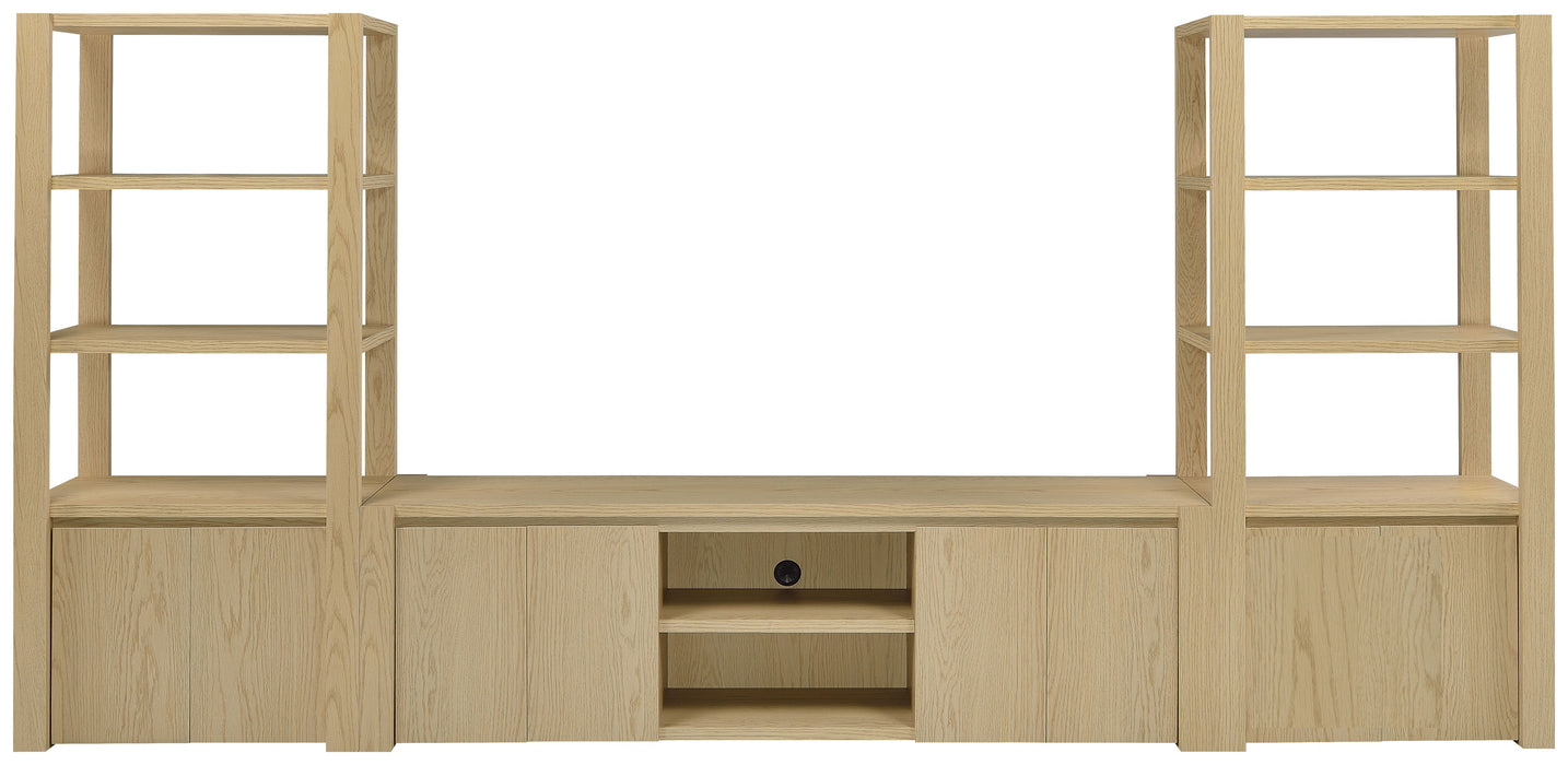 Laurelton 78-inch 4-door TV Stand Media Console Light Oak