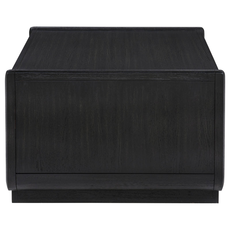 Leandro 2-drawer Wood Cocktail Coffee Table Burnished Black