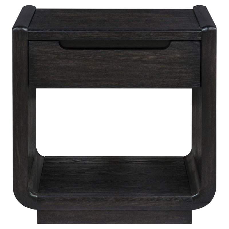 Leandro 2-piece Wood Coffee and End Table Set Burnished Black