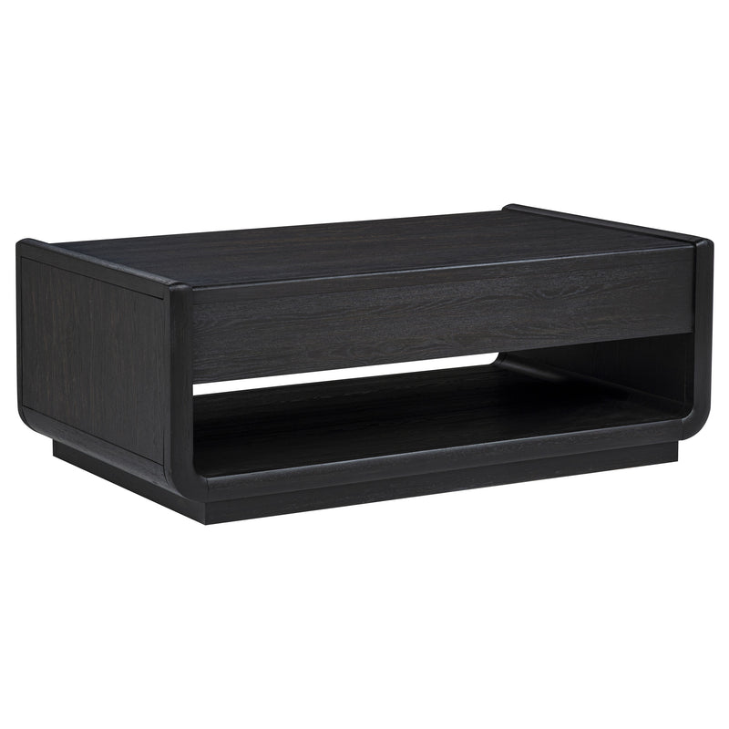Leandro 3-piece Wood Coffee and End Table Set Burnished Black