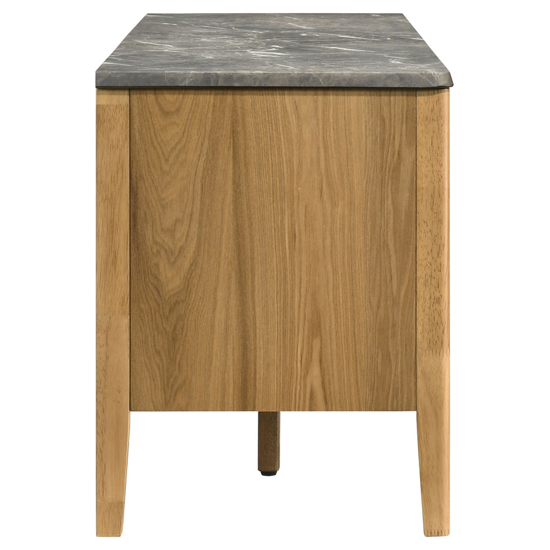 Bradley 63-inch 2-Door SmartTop TV Stand Grey and Natural