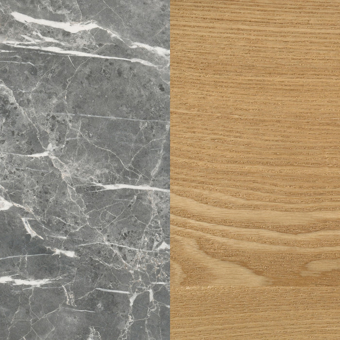 Bradley Round SmartTop Cocktail Coffee Table Grey and Natural