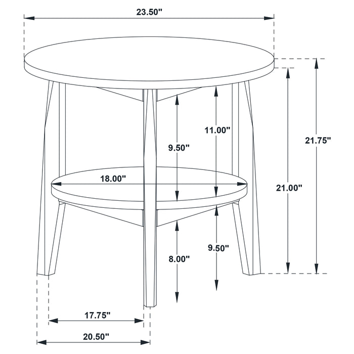 Bradley 3-Piece Round SmartTop Coffee Table Set Grey and Natural