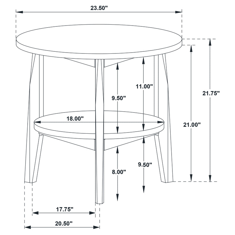Bradley 2-Piece Round SmartTop Coffee Table Set Smokey Grey and Brown