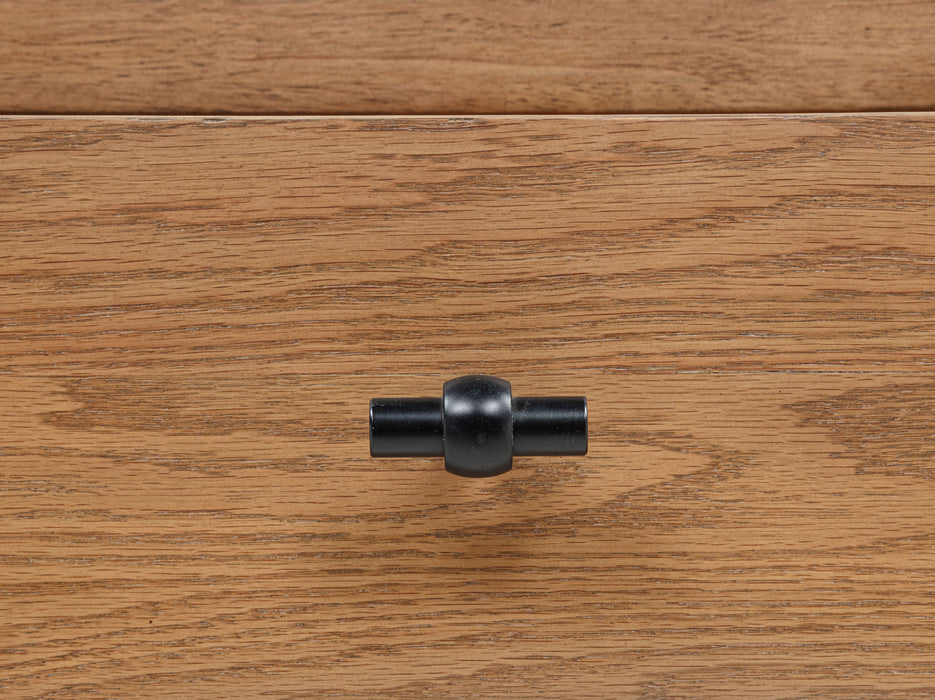 Beasley 2-Drawer Wood Console Table Golden Oak