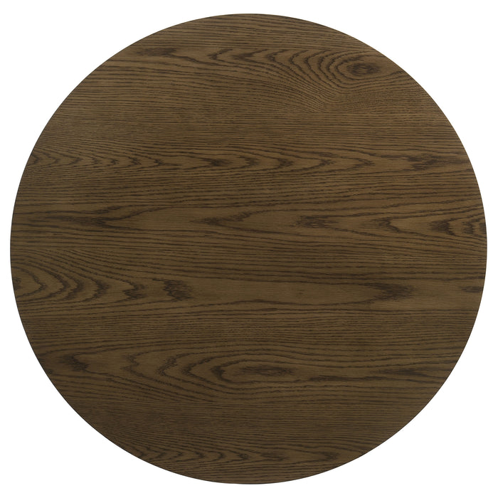 Kessler 2-piece Round Sculptural Wood Coffee Table Set Brown