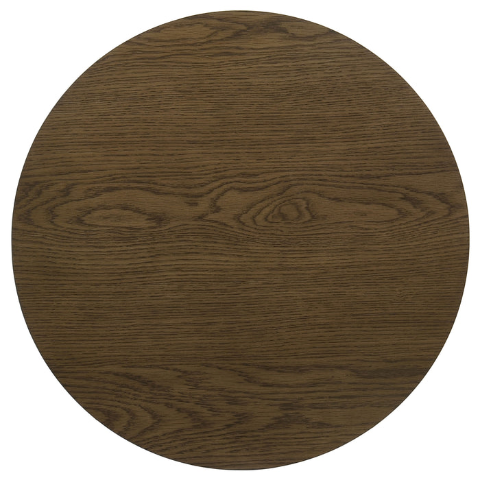 Kessler 3-piece Round Sculptural Wood Coffee Table Set Brown