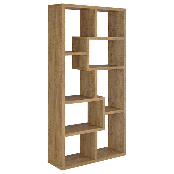 Theo 71-inch 6-shelf Bookshelf Mango