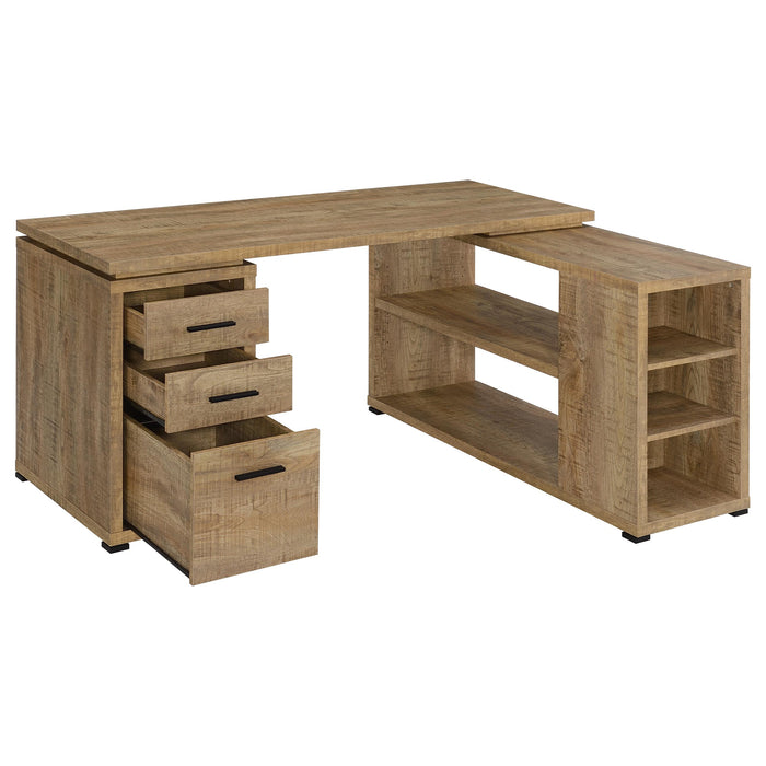 Yvette 60-inch 3-drawer L-Shape Computer Desk Mango