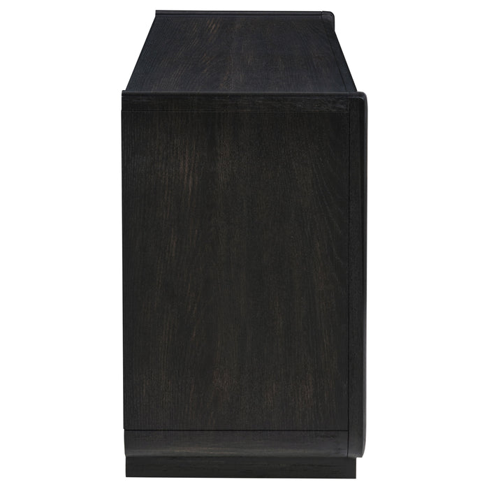 Leandro 2-drawer Home Office Writing Desk Burnished Black