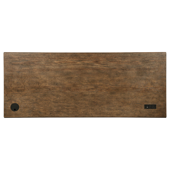 Altidore 68-inch 7-drawer Executive Home Office Desk Distressed Brown