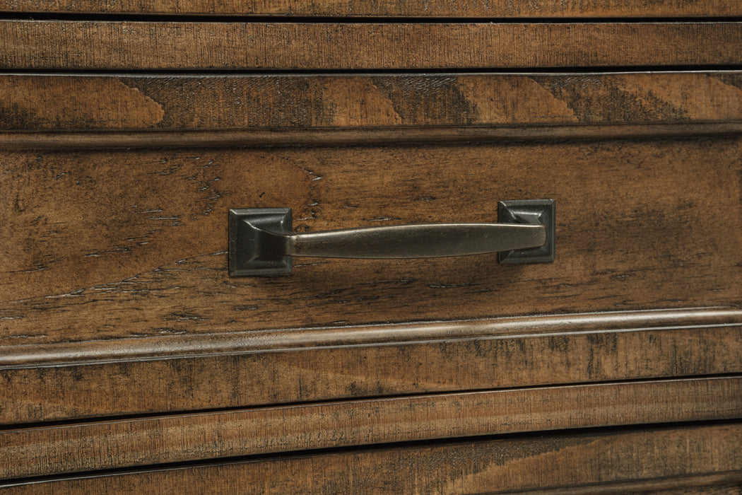 Altidore 68-inch 7-drawer Executive Home Office Desk Distressed Brown