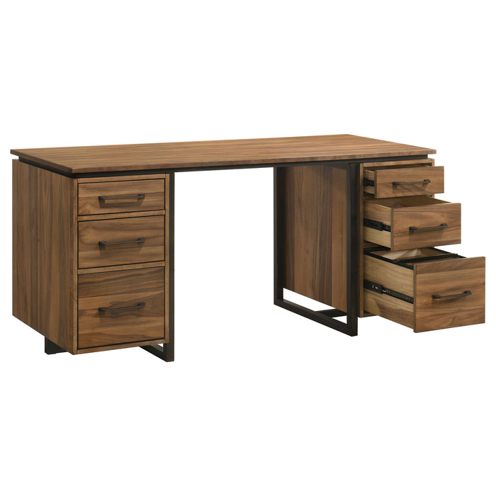 Berhalter 6-Drawer Double Pedestal File Computer Desk