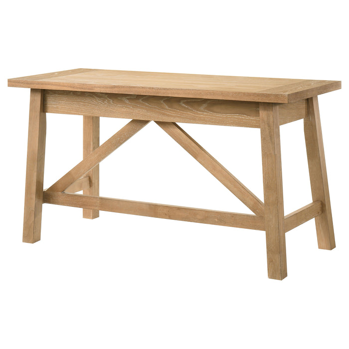 Fabian 54-inch 2-drawer Computer Writing Desk Distressed Light Brown