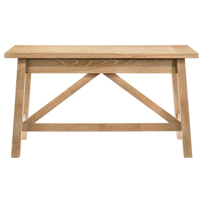 Fabian 54-inch 2-drawer Computer Writing Desk Distressed Light Brown