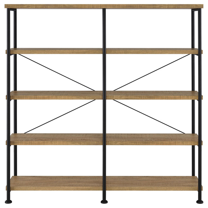 Analiese 63-inch 4-shelf Double Bookshelf Mango