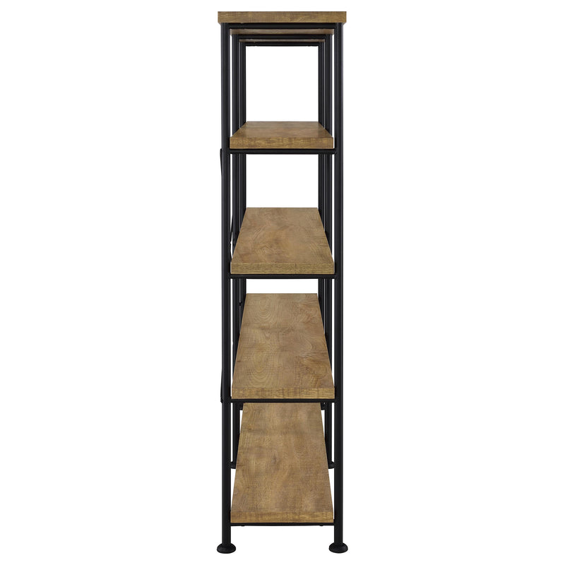 Analiese 63-inch 4-shelf Double Bookshelf Mango