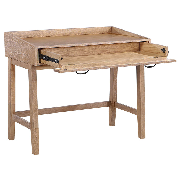 Fabian 38-inch Computer Desk with Keyboard Drawer Distressed Light Brown